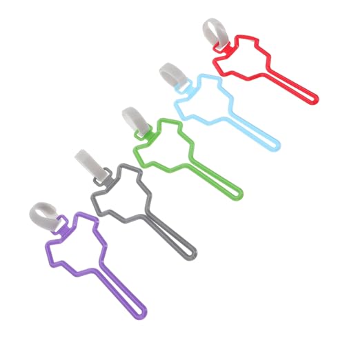 DIKACA 5 piezas Porta Bolsas para Excrementos de Perros con Clip Manos Libres para Correa Soporte Compacto para Bolsas de Residuos Caninos Fácil de Sujetar Mochila o Llavero