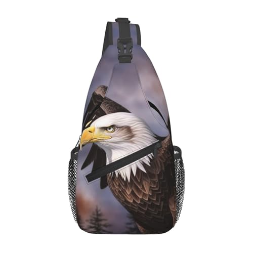 Bolso cruzado deportivo negro para mochila de día miniatura 1