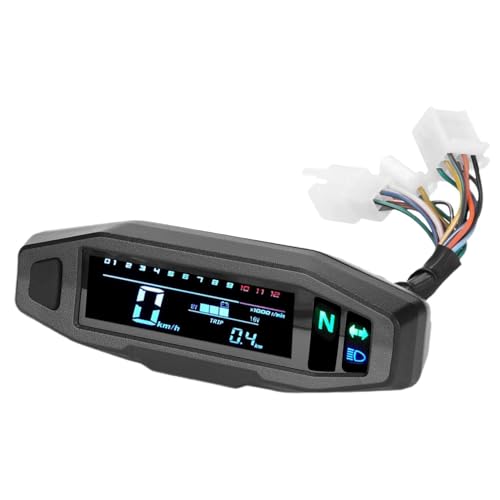Medidor De Velocidad LCD Para Motocicleta - Medidor Kilométrico Motocicleta,Impermeable Refit HD LCD Anti-Glare Diseño Odómetro Para Dirt Bike