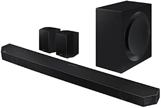 Samsung Q990B Soundbar Speaker (2022) - 11.1.4ch 3D Object Tracking Surround Sound System With Wireless Dolby Atmos DTS:X & Alexa Built-In, Rear Speakers & Subwoofer With Night & Voice Enhancement