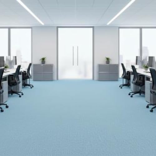 Image of FC Texture-2-Sky-Blue Carpet Luxurious Feel Floring for Residential, Commercial Office & Home and Sound Absorbing Durable Easy Clean Low Maintenance for High Traffic Areas