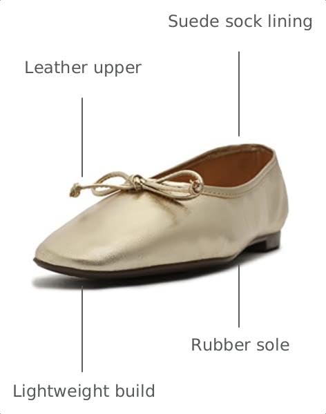 Image of SCHUTZ Arissa Ballet Flat, Gold | Casual Shoes