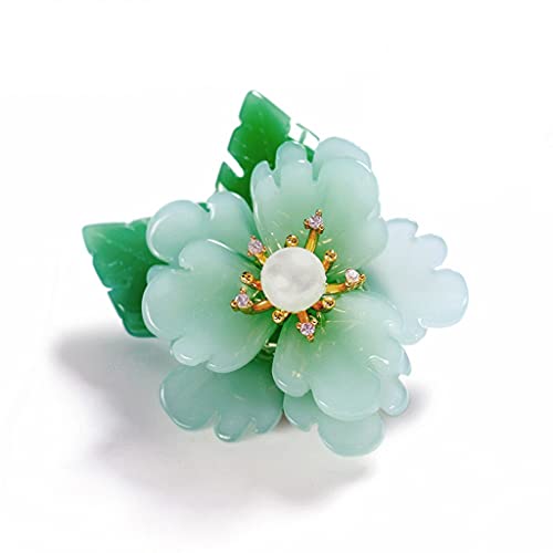 Broches de perles d'eau douce et fleurs en verre bijoux pour femmes vêtements de banquet