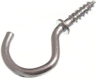 24 x Shouldered Screw in Cup Hanger Hooks 19MM 3/4 INCH BZP Steel