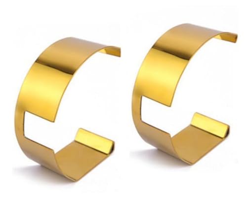 YJIUYUANQ Stainless Steel Belt Display Stand Belt Holder Belt Organizer Belt Display Case Space Saver Case for Men and Women Belt, Store Display or Home Use,Gold Color, 2-Pack