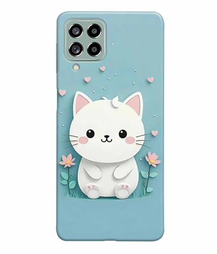 Image of Printed Hard Back Case Cover & Compatible for Samsung Galaxy M53 5G / M536Bzneinu, Samsung M53 5G | Cat Vector Painting (Multicolor) - D1192