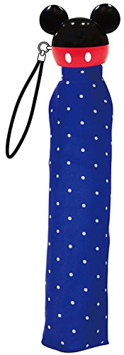 Disney(ディズニー) グッズ キャラクター ハンドル 50cm 折りたたみ傘 (ミッキーネイビー)