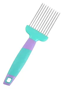 pepplo Stainless Steel Onion Holder for Slicing,Onion Cutter for Slicing and Storage of Onions,Avocados,Eggs and Other Vegetables(Blue, Set of 1)