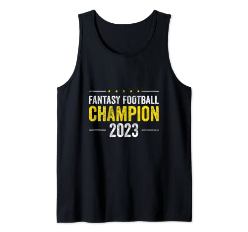 Ganador del campeón de fútbol de fantasía 2023 Camiseta sin Mangas