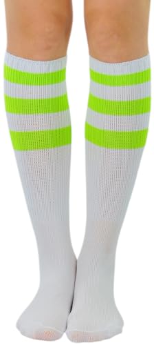 Image of ToBeInStyle Women's Premium Below Knee Athletic Socks w /Contrasting Wide Stripes