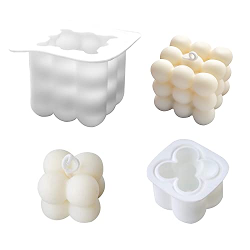 FAIHTS Moule à bougie DIY - Bougies 3D - Moules à Bougies En Silicone - Moules à Bougie Faits à la Main - pour Faire Des Bougies, Bougie Parfumée, Chocolat,Cire De Soja,Mousse,Savon Cover