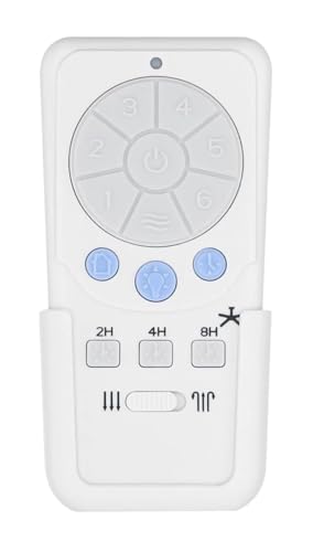 A25-TX012 / A25-TX025 DC Ceiling Fan Remote Control Compatible with Harbor Breeze 6 Speed Fan Control Light Dimmer Reverse Airflow Sleep Timer by MFP // Includes Special Battery //