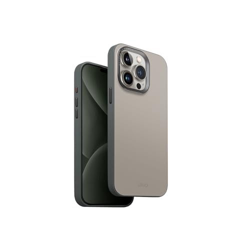 UNIQ Better By Design Lyden DS Coque de téléphone compatible avec iPhone 15 Pro Max, chargeur magnétique MagClick compatible (ivoire/vert lichen)