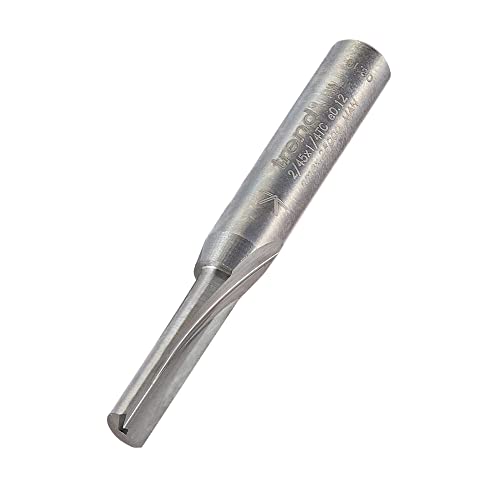 Trend Professional Single Flute Cutter, 5mm Diameter, 1/4 Inch Shank, 19mm Cut Length, Tungsten Carbide Tipped, 2/45X1/4TC