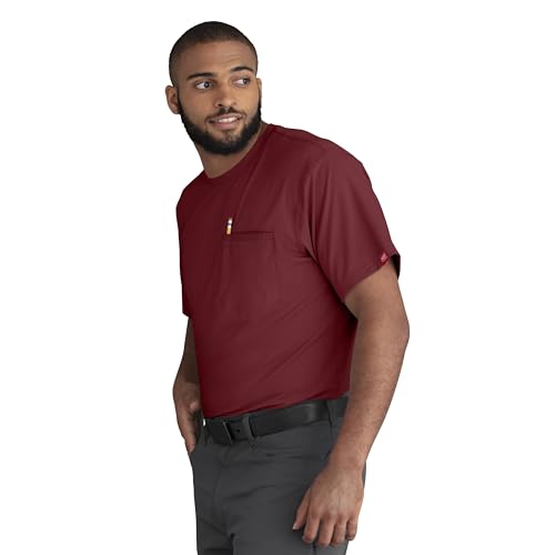 Red Kap Men's Tall Size Cooling Short Sleeve Pocket Tee, Crimson, Large Tall by Red Kap - Used condition - Image 5