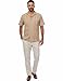 Allsense Men's Short-Sleeve Button-Down Cuban Guayabera Shirt, Khaki Beige, 2X-Large