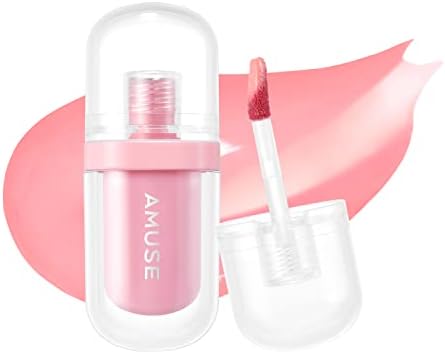 Amuse SEOUL Jel-Fit Tint (01 BOKSOONGA JELLY) - Jelly Lip Stain, Long Lasting Hydrating Lip Gloss, Smooth Moisturizing Lip, Glossy Finish, Vegan, Korean Beauty Makeup