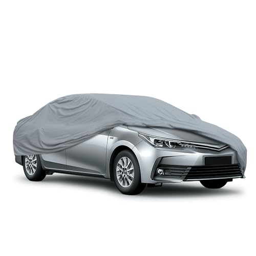 Image of MotorTrend Custom Fit Car Cover for Toyota Corolla 2002-2018, All-Weather Protection for Cars Trucks & SUVs, UV Resistant Waterproof Scratch-Resistant, Vehicle Cover for Outdoor & Indoor