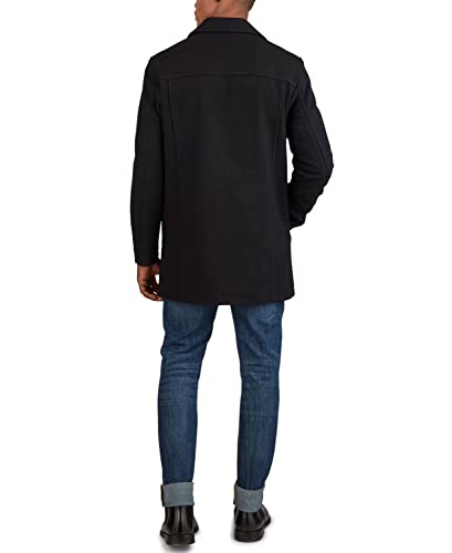 Image of Cole Haan Men's Button Up Wool Plush Car Coat
