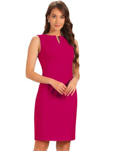 Image of Allegra K Women's Work Sheath Dress Sleeveless Business Office Pencil Dresss
