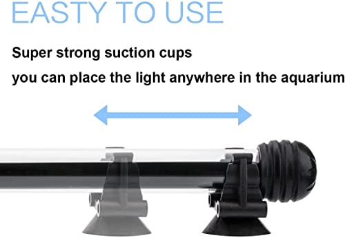 Image of LED Aquarium Light, 2 Pack 15 inches Fish Tank Light RGB Color Underwater Light Submersible Crystal Glass Lights, 42 LED Beads, Brightness Adjustable Memory Function, LED Light bar Stick