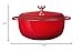 Lodge 7.5 Quart Enameled Cast Iron Dutch Oven with Lid – Dual Handles – Oven Safe up to 500° F or on Stovetop - Use to Marinate, Cook, Bake, Refrigerate and Serve – Island Spice Red
