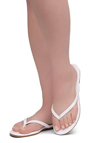 Image of Shoe Land Thong Flip Flops for Women, Memory Foam Flat Sandals, Lightweight Summer Slides, Non Slip Comfort Sandals for Beach, Travel and Everyday Wear