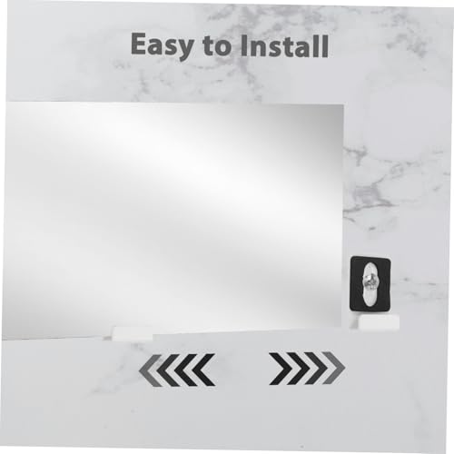 Image of ORFOFE Heavy Duty Metal Mirror Clamp Kit Wall Mounting Hooks Adhesive Pads for Frameless Mirror Holder