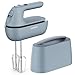 Kenwood QuickMix Go HMP40.000GY Handrührgerät mit integrierter Tasche, mit Auslöser, Schneebesen und Knethaken aus Edelstahl, Messbecher, 350 W, sturmblau