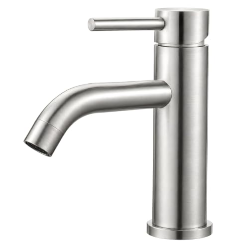 Ibergrif Robinet Lavabo Salle de Bain Moderne, Mitigeur Monocommande en Acier Inoxydable, Cartouche...