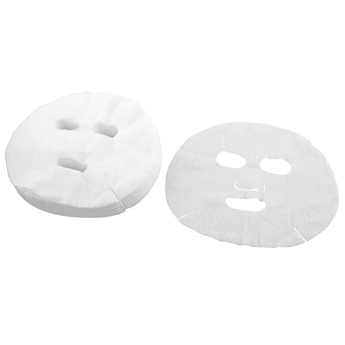uxcell 5 Packs White Cosmetic Enlarged Cotton Facial Mask Sheet for Ladies