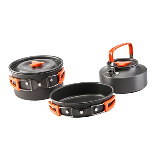 ibasenice 1 Juego De Ollas Para Acampar Juego De Utensilios De Cocina Para Acampar Equipo Para Acampar Al Aire Equipo De Cocina Para Acampar Estufa De Camping Utensilios De