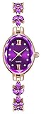 BESTKANG Women's Watch Luxury Petal Casual Bracelet Watch Simulated Quartz Watches for Women (Purple)
