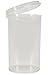 Vestil VIAL-B-400 Polypropylene Round Vial with Snap Outside Lid, 4 oz Volume, 1-7/8" Diameter x 3-1/16" Height, Translucent (Pack of 10)