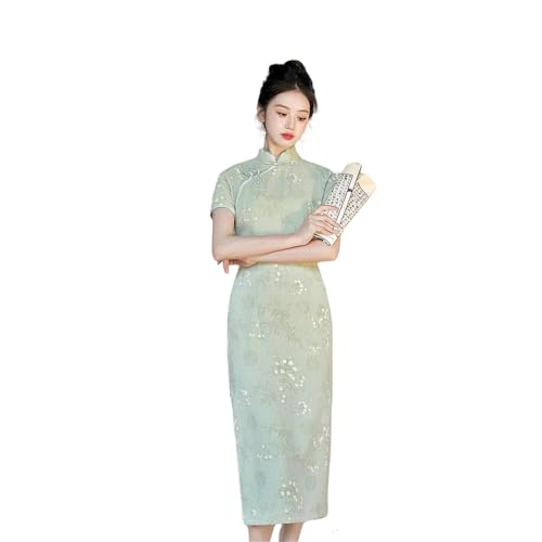 Robe Cheongsam rétro vintage - Robe chinoise moderne pour femme élégante