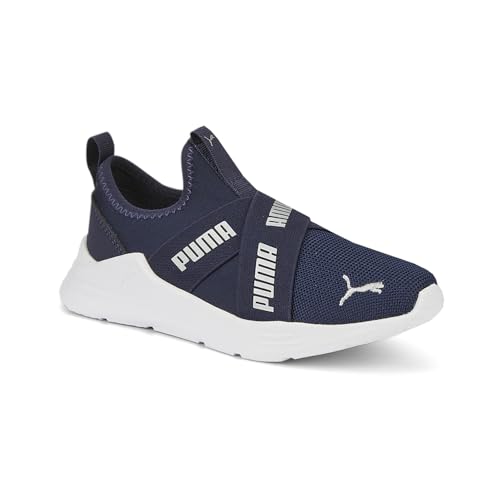 PUMA Kids Girls Wired Run Flash Slip On Running Sneakers Shoes - Blue2