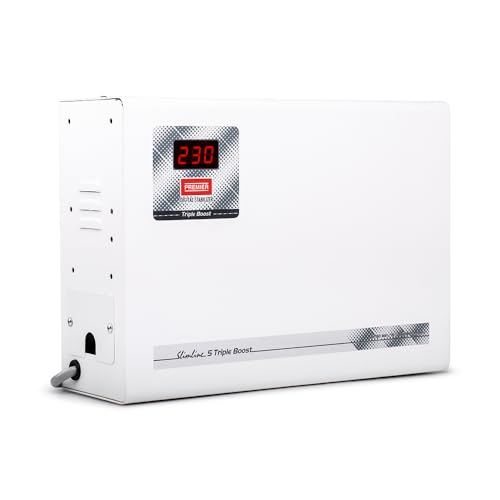 Image of Premier 5 Slimline TB 5090 Air Conditioner Stabilizer - Up to 2 Ton | Extreme Voltage Tolerance: 90V-280V | 15 Ampere | Triple Boost Technology