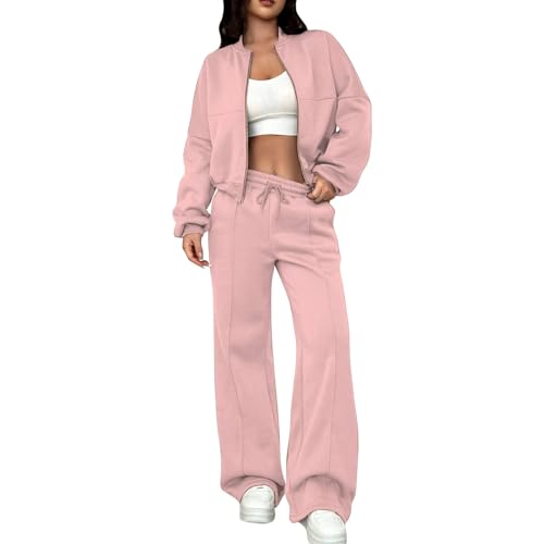 Survêtement femme coton rose XL ensemble sport décontracté deux pièces