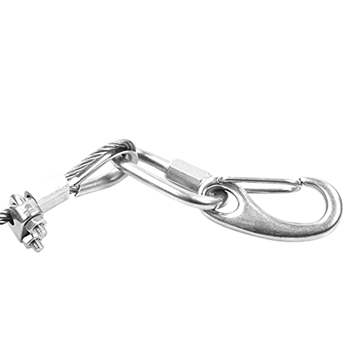 Abimars 4 Inch Heavy Duty Rope Connector Snap Hook, 316 Stainless Steel Spring Snap Hook Clip, Load Capacity 1000Lbs, Marine Grade Anchor Clips For Rope (2 Pack) #TOP3