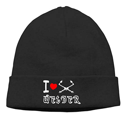 I Love My Welder1 Gorros de Punto de Invierno para Hombres Gorro de Calavera con puños Gorros Sombrero de Reloj para Mujeres