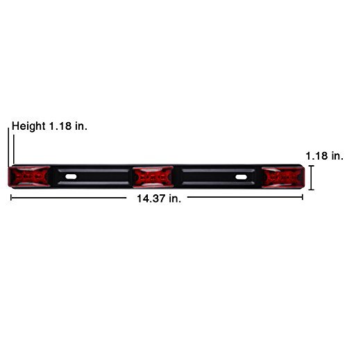 Catinbow Red Side Marker Light, 4 x 2inch 6 LED Clearance Light, Front Rear Truck Boat Bus Lamp Indicators 5PCS