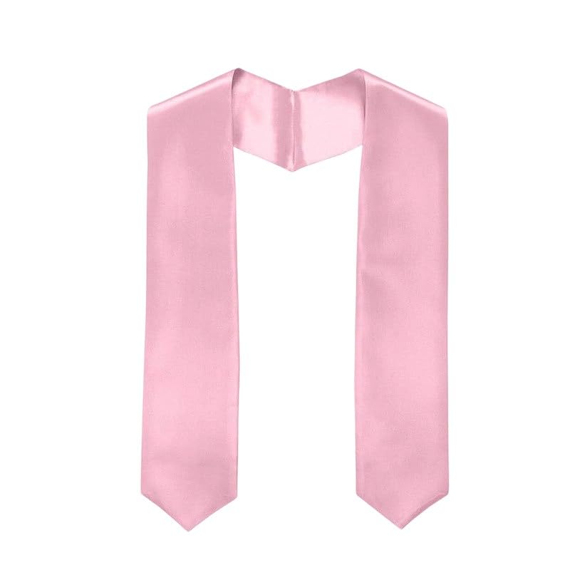 Genérico Estola de Graduación Infantil de Satén Negro, Suave y Resistente, Perfecta para Ceremonias de Fin de Curso y Fotografías