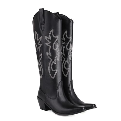 Bottes de Genou Pointues de 6cm Idéales pour le Bureau et les Sorties Chic