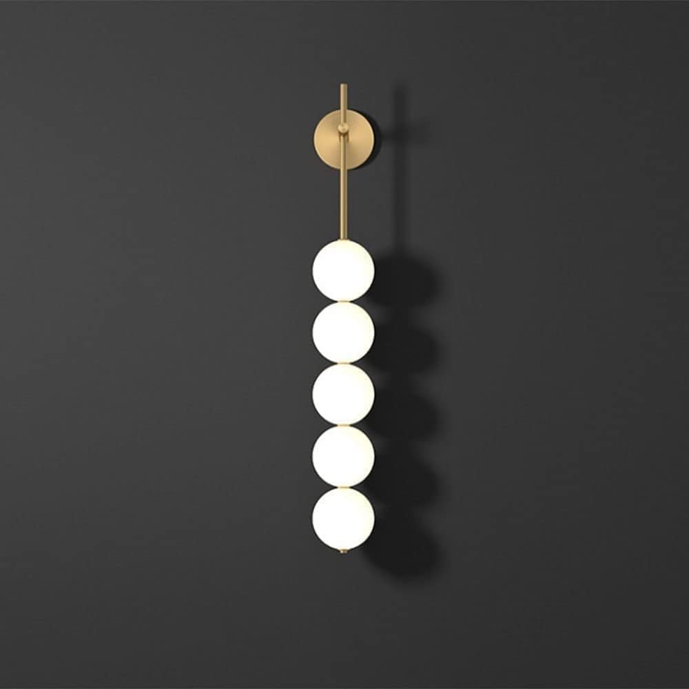 HXYSXHJUO Art Gold Wall Lamp Bathroom Aisle Corridor Single Head Lights Farmhouse Retro Frosted Glass Ball Sconces, Pendant Light