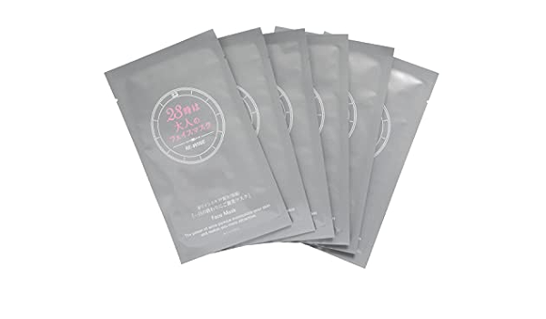 SDGs フードコスメ 5種自然由来の保湿成分使用フェイスマスク 23時は大人のフェイスマスク クリアケース入 6枚セット