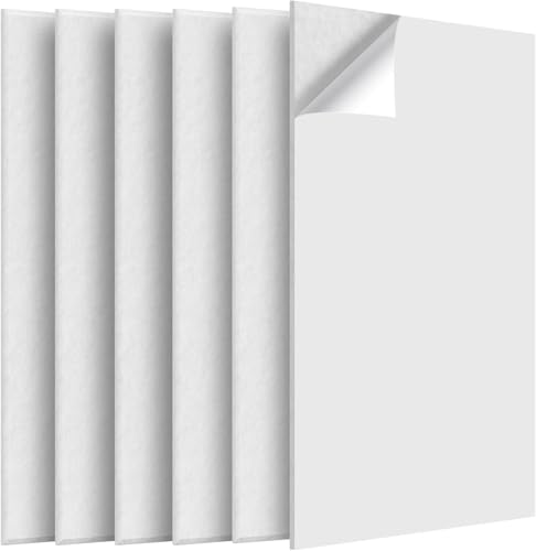TomoBuddy 吸音材 吸音ボード 【自己粘着 6枚 120 x 60cm/施工面積4.32m³】吸音パネル 200kg/m³ 高密度 賃貸対応 防音材 軽量 設置簡単 吸音シート 騒音対策 インテリア 楽器 壁 ドア 消音 防音 湿気防止 保温 難燃 ホワイト（Amazon）