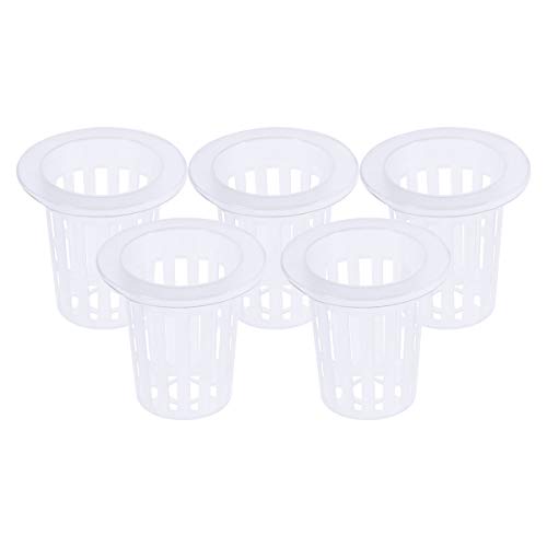 OUNONA 50pcs hidropónico/orquídea hendidura malla olla ranurado malla taza neta sin suelo cultivo vegetal macetas de red cestas tazas orquídeas macetas