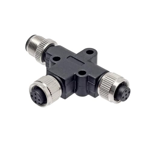 Conector M12 código A de tres vías con diseño en Y de 4 pines 1