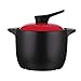 gliniany garnek gliniany rondel ceramiczny rondel ceramiczny - odporność na wysoką temperaturę, przechowywanie ciepła i oszczędność energii, pyszne ulepszenie, pojemność 6L-czerwona