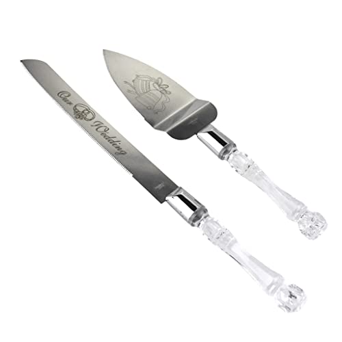 Homeford Our Wedding Cake Knife and Server Set, 12-3/4-Inch, 2-Piece